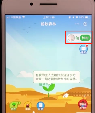 支付宝蚂蚁森林中申请种树的操作教程