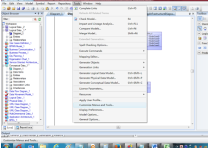 Power Designer定制个性化工具栏的操作教程