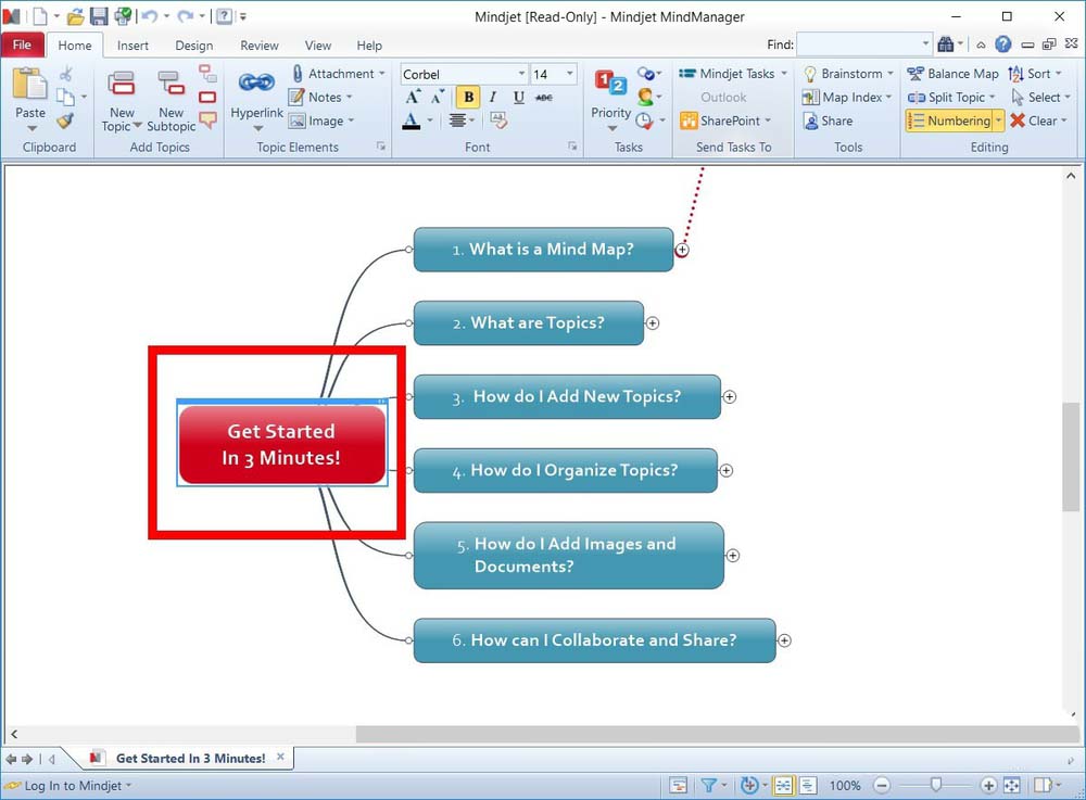 mindmanager设置项目间距的详细方法介绍