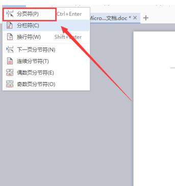 WPS Office 2016中分页符号的插入具体方法介绍