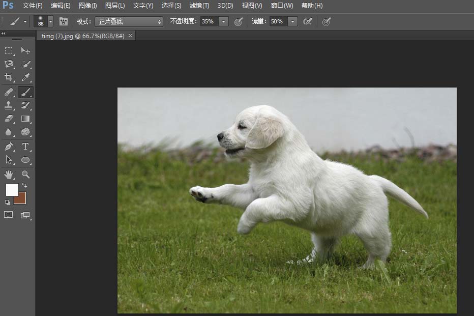 photoshop cs6给图片添加彩色渐变效果的操作方法