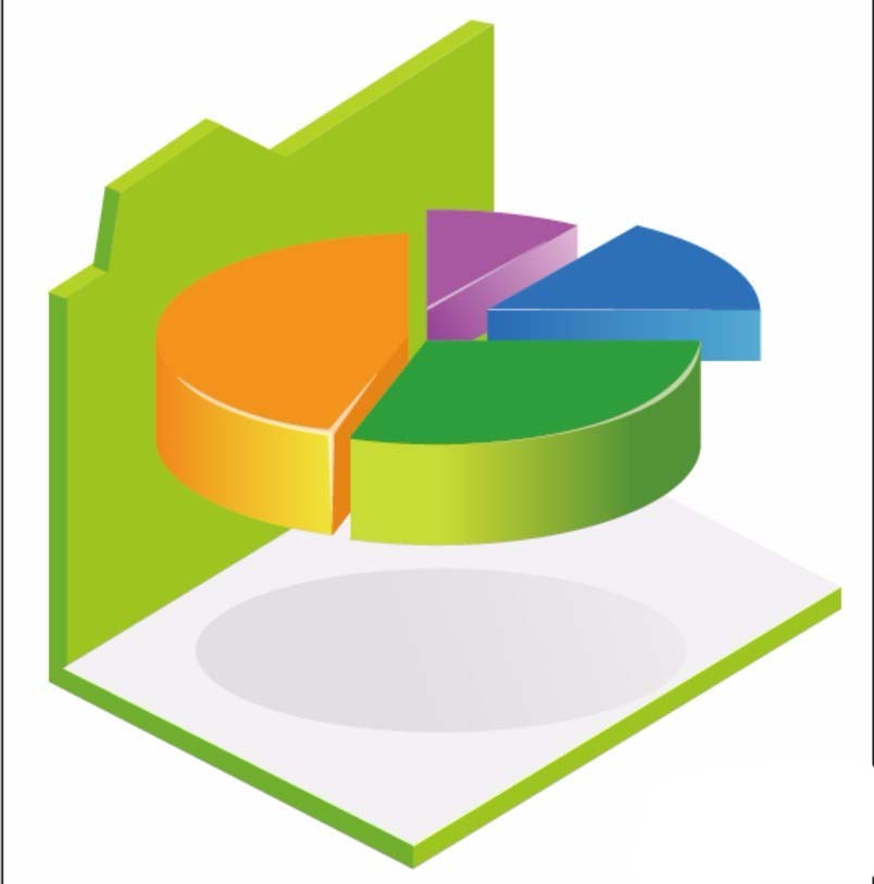 利用ai设计彩色立体的饼状图的教程