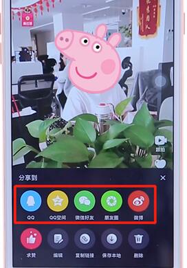 在微视里分享有趣视频的操作流程