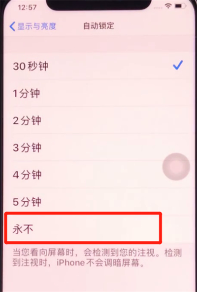 iphone11中保持手机屏幕常亮的方法步骤