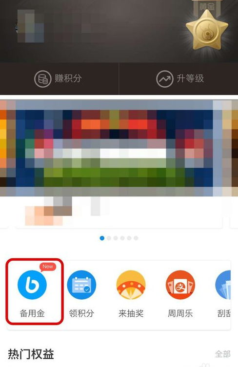 在支付宝中查看备用金的具体步骤