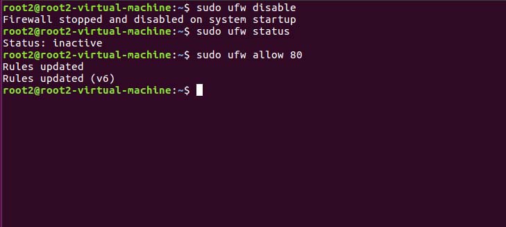 Ubuntu设置防火墙的操作流程