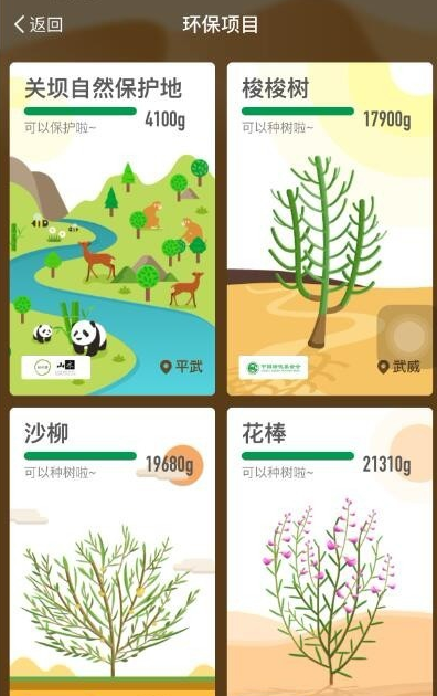 支付宝蚂蚁森林领取保护地的操作过程