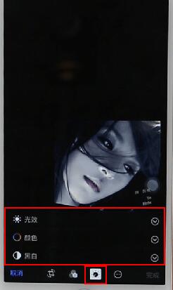 使用苹果手机拍照时进行调色的详细操作