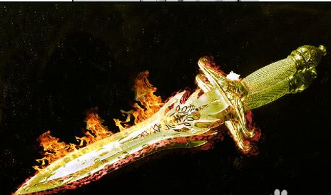 photoshop制作燃烧宝剑的图文操作