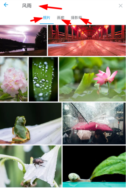 在500px中进行搜图的具体操作步骤