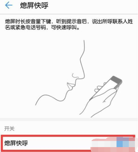 华为p30pro设置熄屏快呼的操作流程