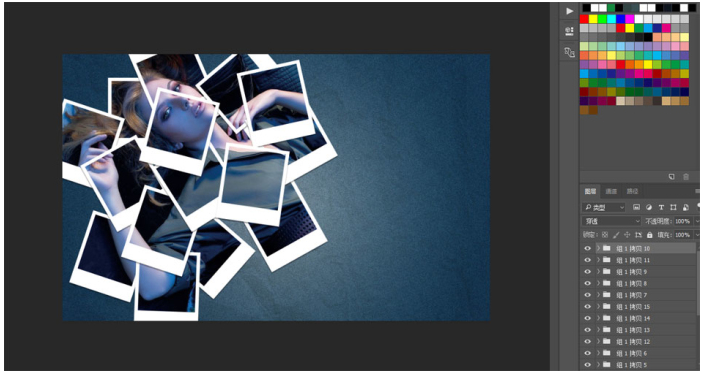 Photoshop做出照片墙视觉感的操作流程