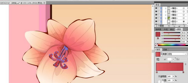 ai制作粉色画框矢量图的具体操作使用