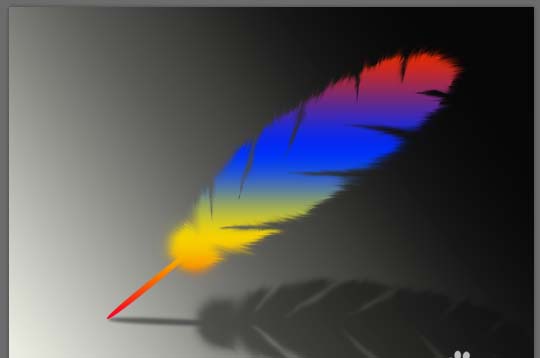 PS制作彩色羽毛的具体操作