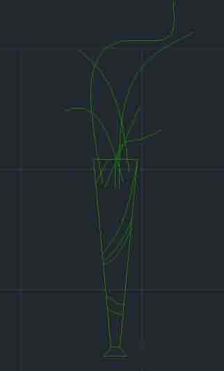 cad制作一盆立体植物的详细操作