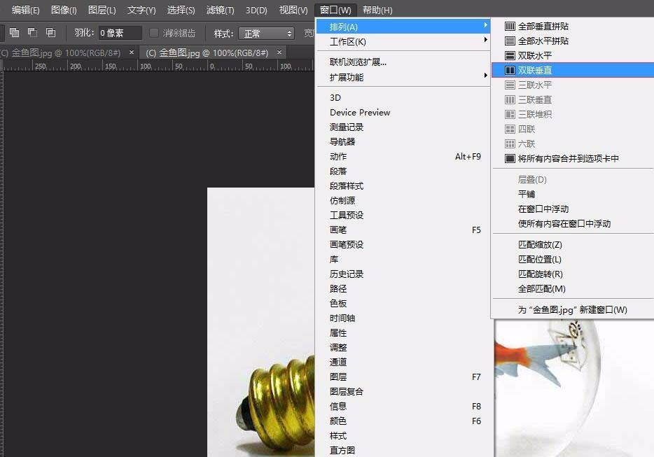 PS使用双窗口监视图像功能的详细操作
