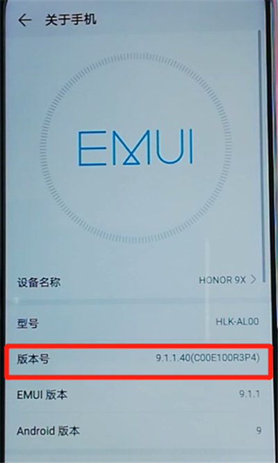 荣耀9x中打开开发者选项的操作教程