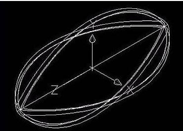 CAD绘制橄榄球的操作步骤