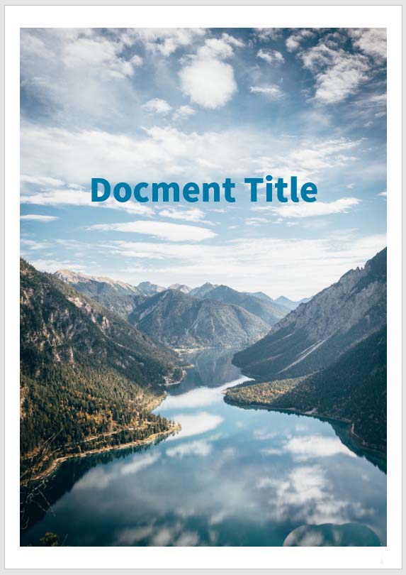 Word打造英文版风景封面图的操作方法