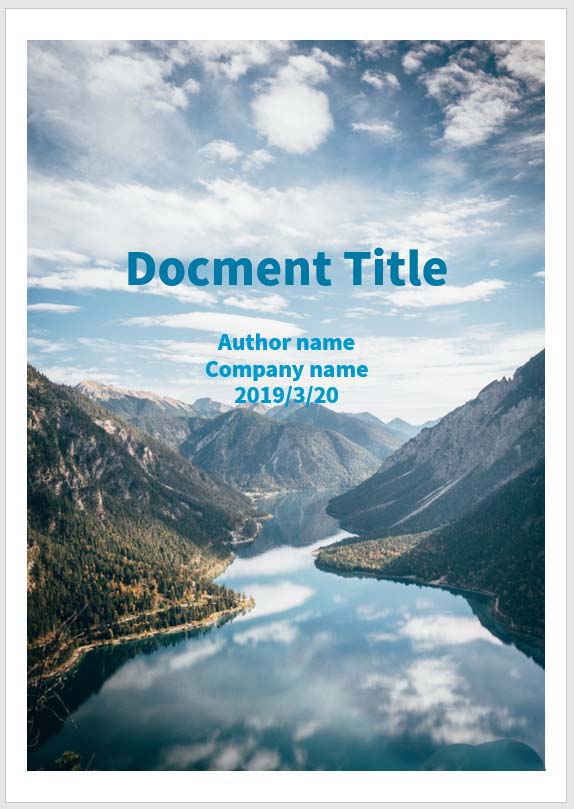 Word打造英文版风景封面图的操作方法