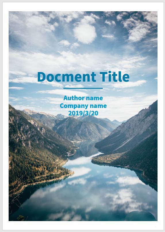 Word打造英文版风景封面图的操作方法