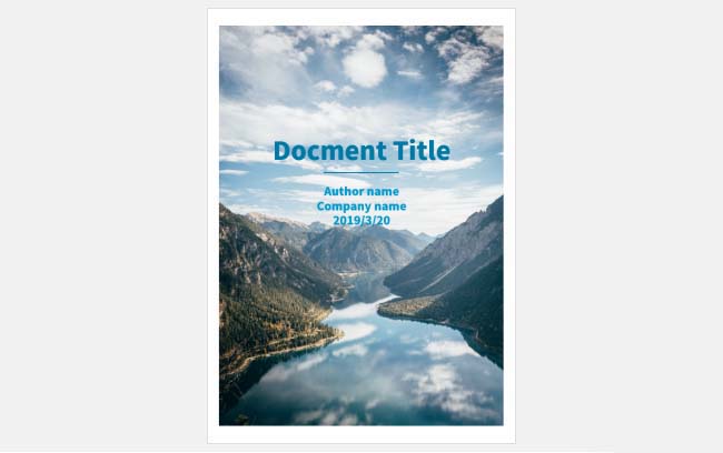 Word打造英文版风景封面图的操作方法