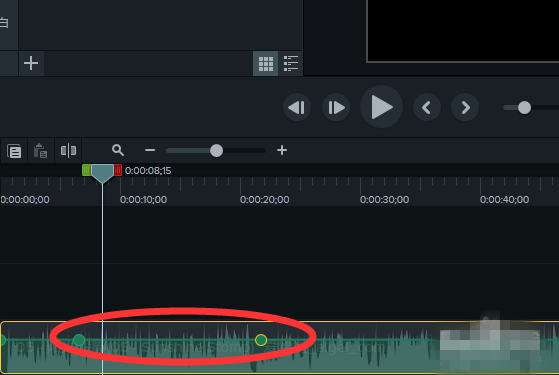 使用camtasia分阶段调整音频音量的操作步骤