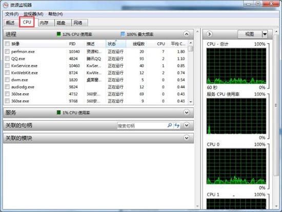 win7查看系统资源的操作流程