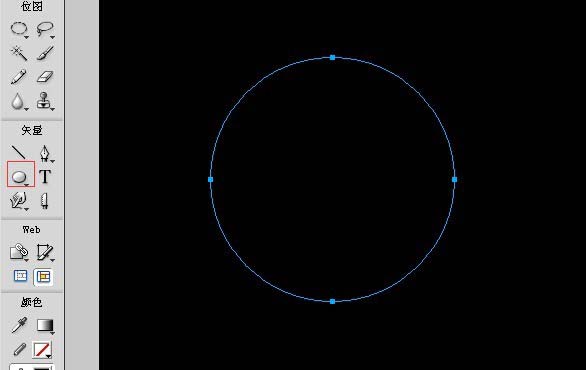fireworks绘制一轮满月的具体操作