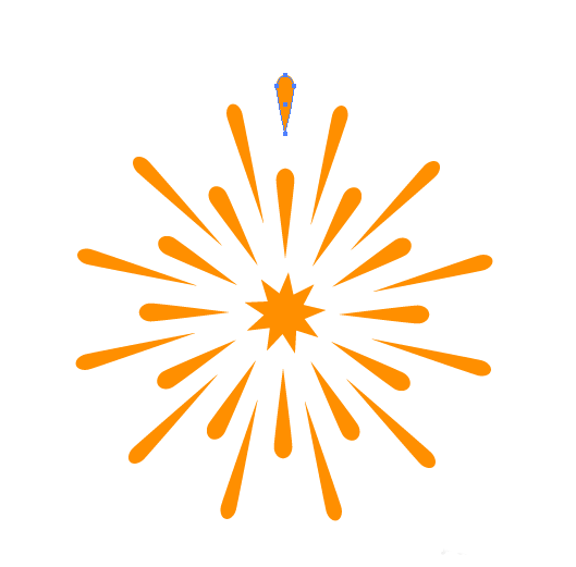 ai制作矢量烟花图的操作步骤