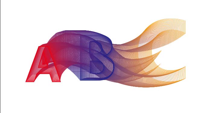 Ai设计飘逸英文字母样式的操作步骤