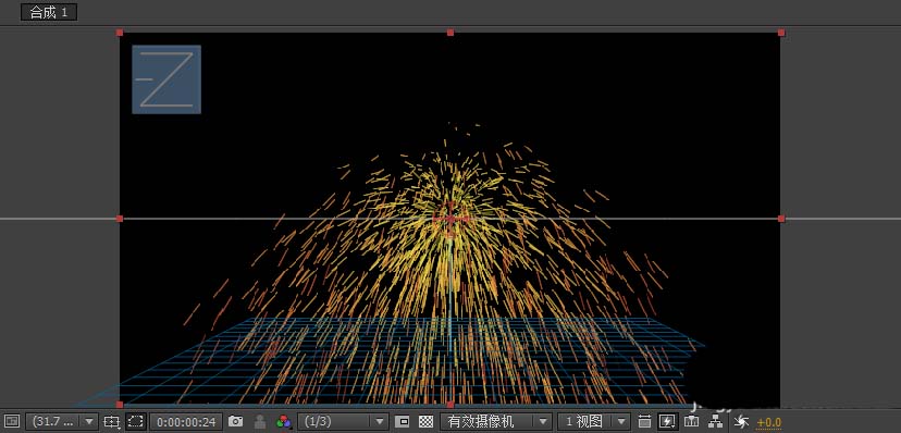 AE制作漂亮烟花效果的操作过程