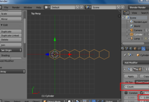 blender制作蜂窝网格的图文操作