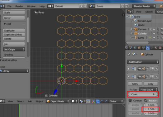blender制作蜂窝网格的图文操作