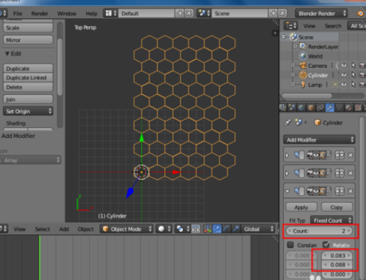 blender制作蜂窝网格的图文操作