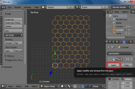 blender制作蜂窝网格的图文操作