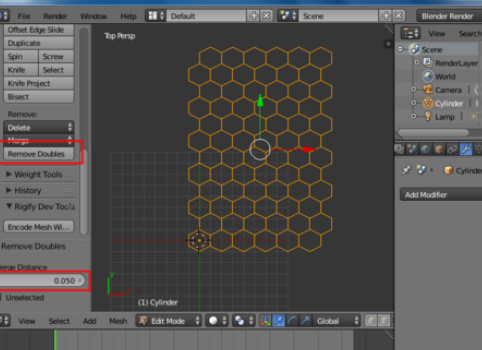 blender制作蜂窝网格的图文操作