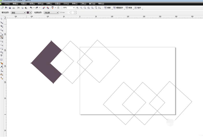 cdr用智能填充工具填充图形的操作教程
