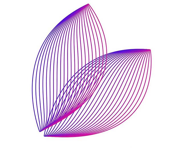 PS手绘线条效果莲花的相关操作方法