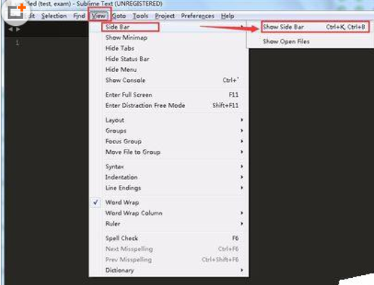 sublime text 3左侧栏目录设置打开的操作方法