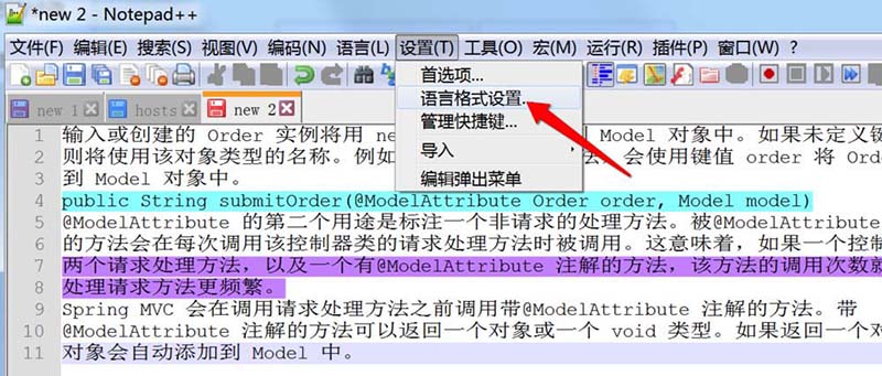 notepad++给选中文字添加颜色的操作流程