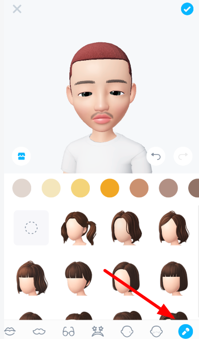 崽崽为角色加眼影效果的操作过程