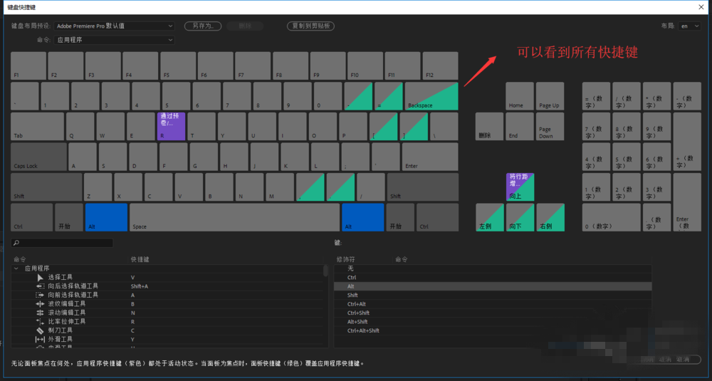 Premiere快捷键命令的相关操作方法