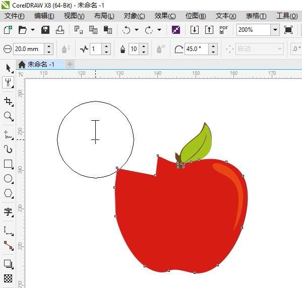 cdr使用粗糙工具为苹果变形的操作方法
