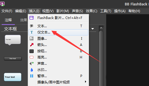BB FlashBack给视频添加字幕的相关操作教程