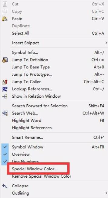 source insight界面调色的具体方法