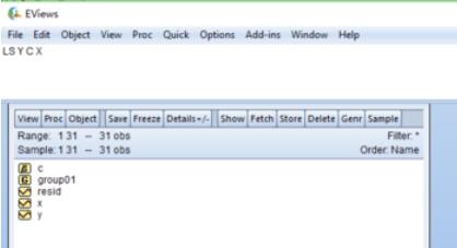 Eviews对OLS估算的方法介绍