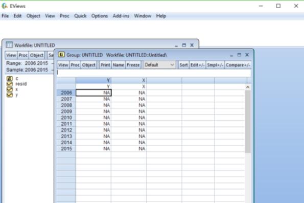 Eviews将数值变化量转化为对数的具体步骤