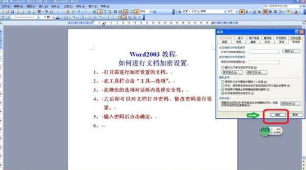 word2003设置密码的详细步骤