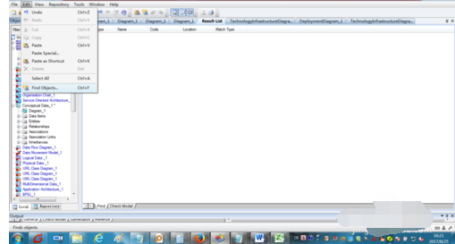 powerdesigner的对象查询功能的使用教程